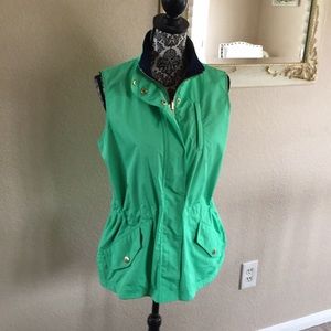 Lauren Ralph Lauren vest. Reversible. Green and navy blue. Size L